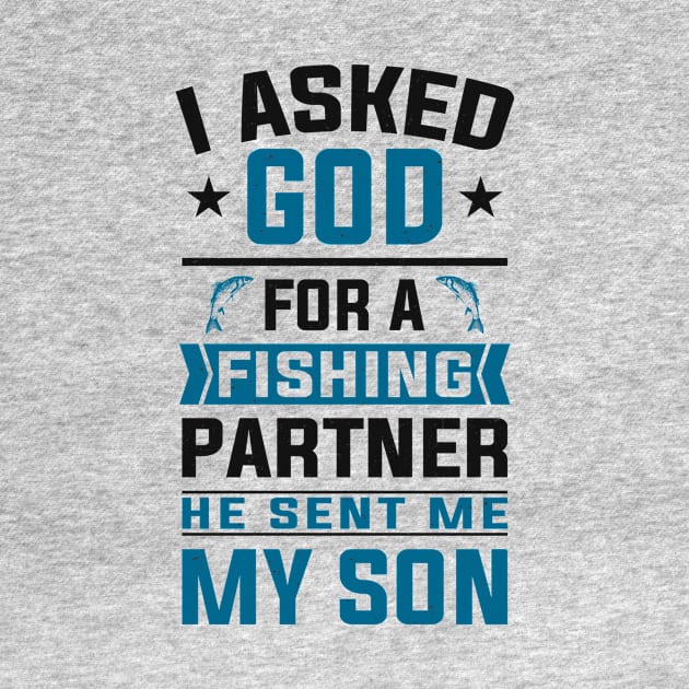 Angler Fishing Father and Son Angling Partners by Foxxy Merch